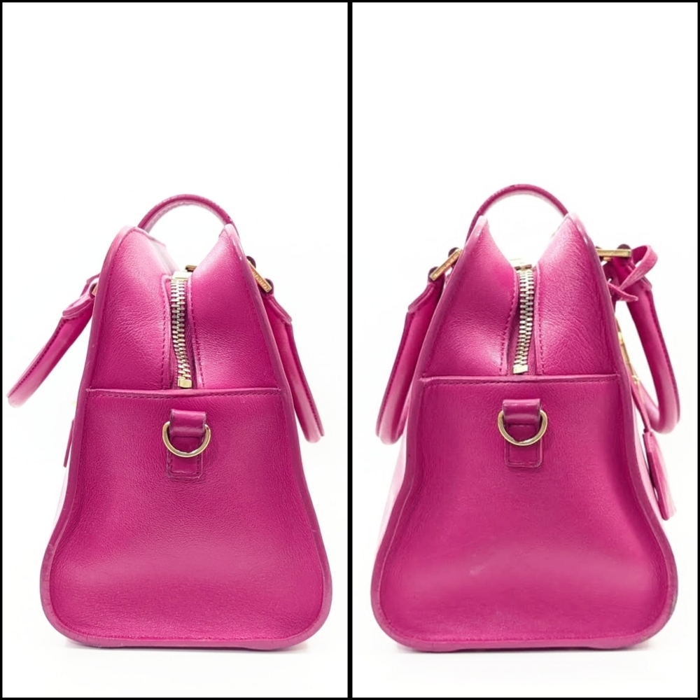 ✨️💎Authentic YSL Yves Saint Laurent Baby cabas Hot Pink Crossbody Bag - Picture 4 of 16